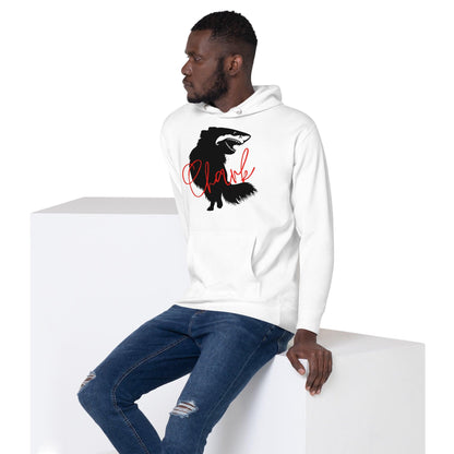 Chihuahua + Shark = Chark - Unisex Hoodie - White / Light Grey - Chimigos