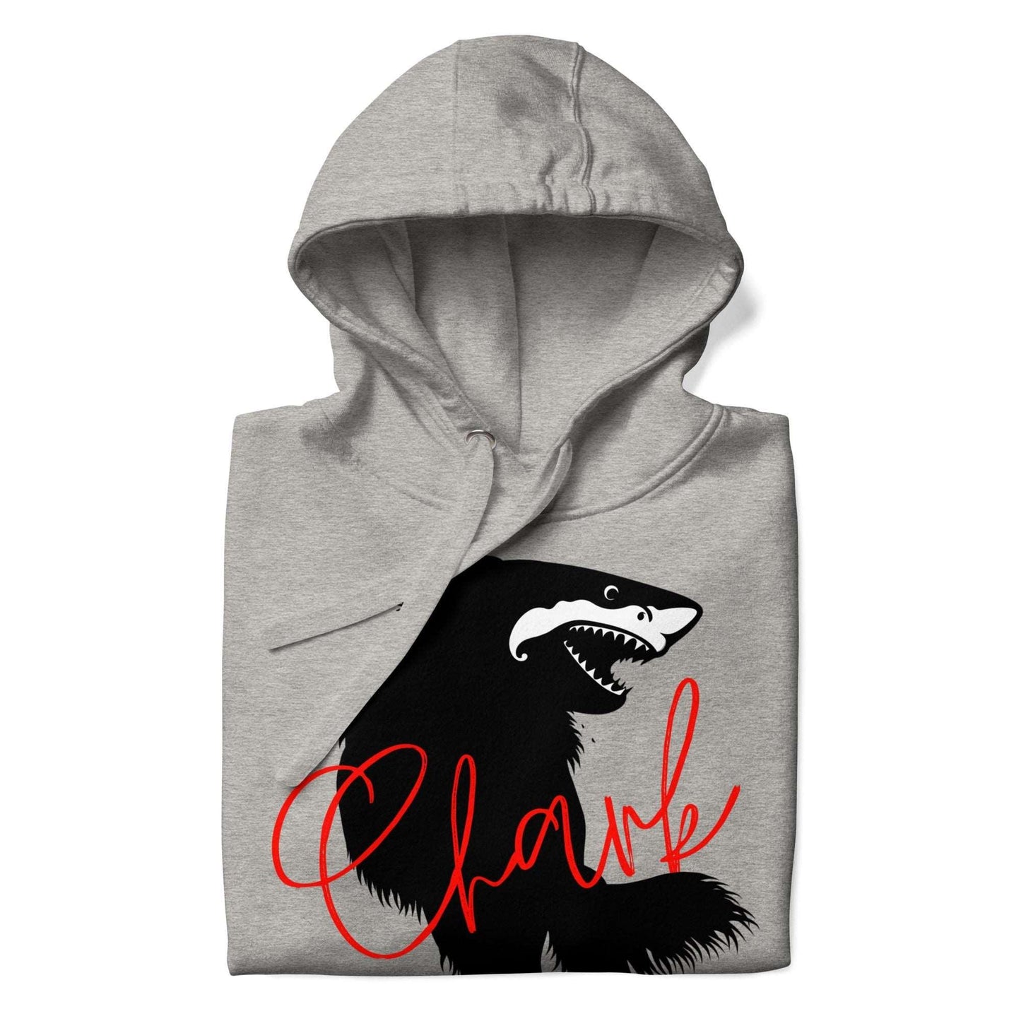 Chihuahuas. Small dog, big heart, big bark, BIG BITE! Chark: Chihuahua + Shark = Chark. Never mind shark attack. Beware of the chihuahua! A Chark hoodie makes an unique and humorous gift idea for chi lovers. White or Light Grey, all sizes for women and men, teenage boys and girls. More chihuahua gifts at chimigos.com