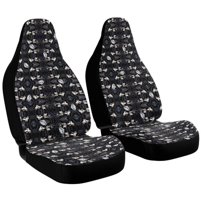 Chihuahuas and diamonds black and white art deco car seat covers for a stylish girl. Chimigos.com