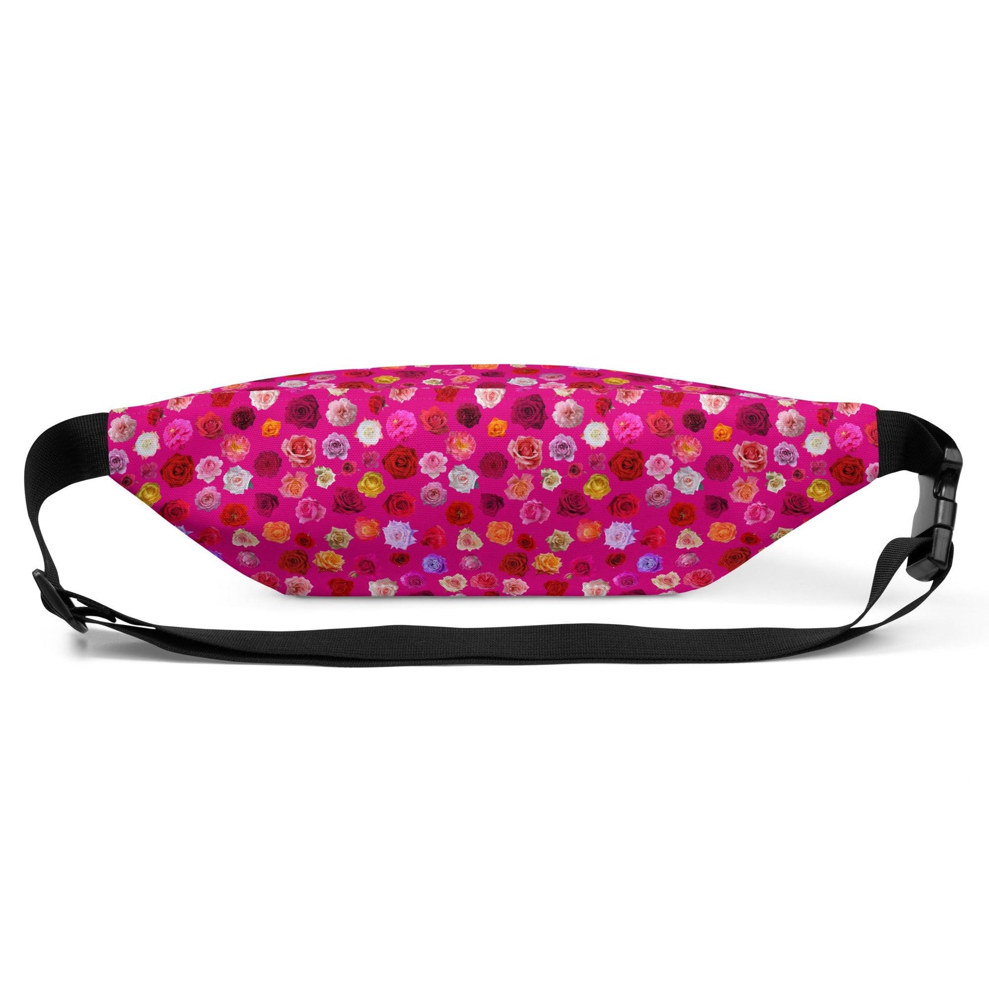 There's something so special about the bond between a girl and her chi baby. Being such ridiculously cute little dogs, chihuahuas charm their way deep into their mum's heart. This funky fanny pack is covered in ditsy roses. The front features a black and white longhaired chihuahua surrounded by a love heart of roses and the words "doting chihuahua mummy". An adorable Mother's Day / birthday / Christmas gift for a doting chihuahua mum. "Aw" guaranteed! Design by Renate Kriegler for Chimigos.