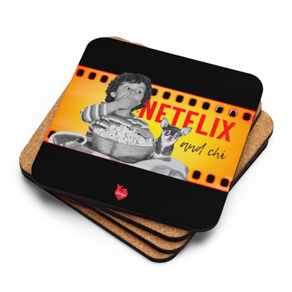 What's better than a Saturday night at home doing Netflix and Chill? Netflix and CHI! If your best Netflix and Chill sofa buddy is a little chihuahua, then this adorable Netflix and Chi coaster is meant for you. Or a brilliant gift for friends and family who are chihuahua parents. Why not check out our Netflix and Chi cups and glasses, and many more products to complete your chihuahua-themed home cinema ambience? Designed by Renate Kriegler for Chimigos.